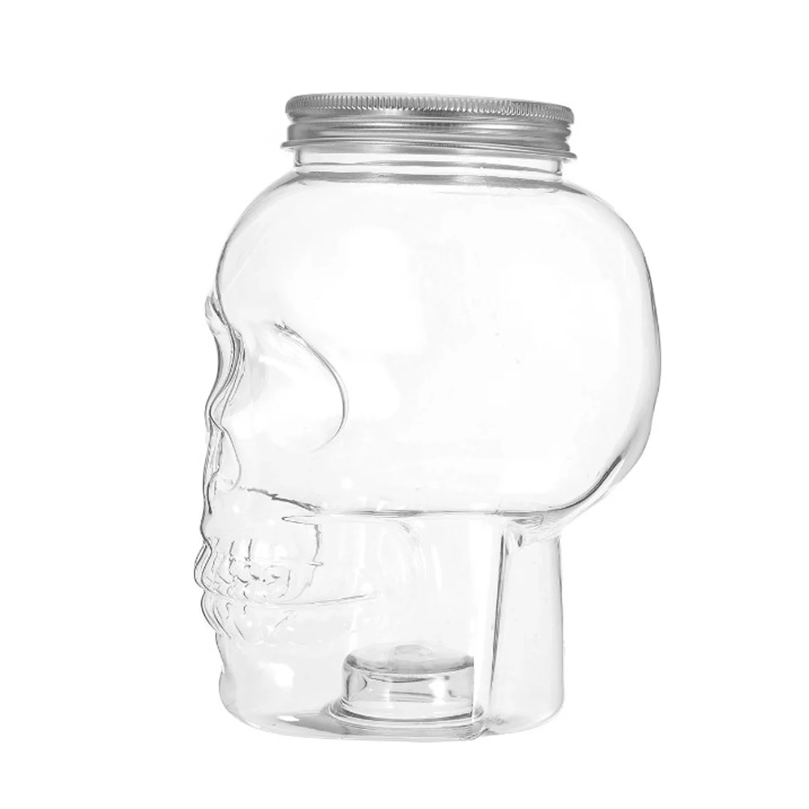 500MLHalloween Skull Embellishments Bottles Plastic Empty Juice Bottle Bottle For Coffee Milk Tea Reusable Drinking