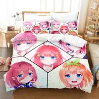 The Quintessential Quintuplets Bedding Set Single Twin Full Queen King Size Bed Set Aldult Kid Bedroom Duvetcover Sets 3D Anime 1