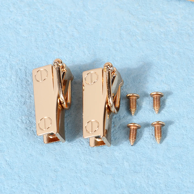 

1Set Metal Bag Side Anchor Gusset Bag Side Edge Buckle Anchor Link Hanger Clamps Hardware With D Rings For Bag Purse Strap