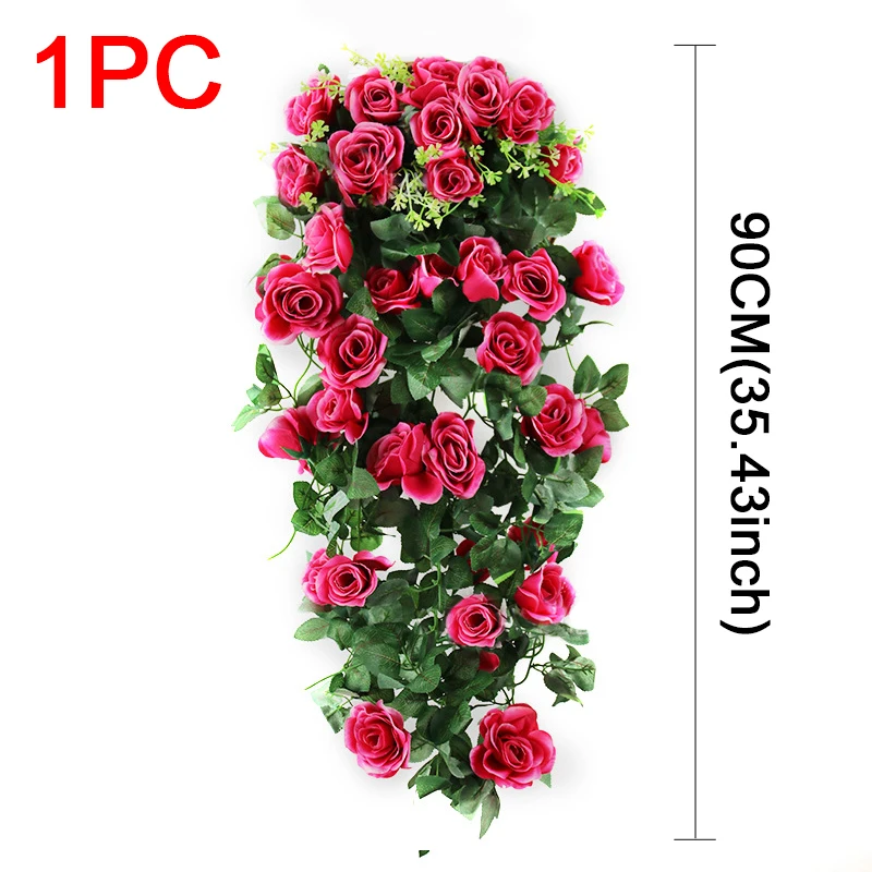 Vibrant Violet Vine Artificial Hanging Flower Arrangement for Home and Garden Decor