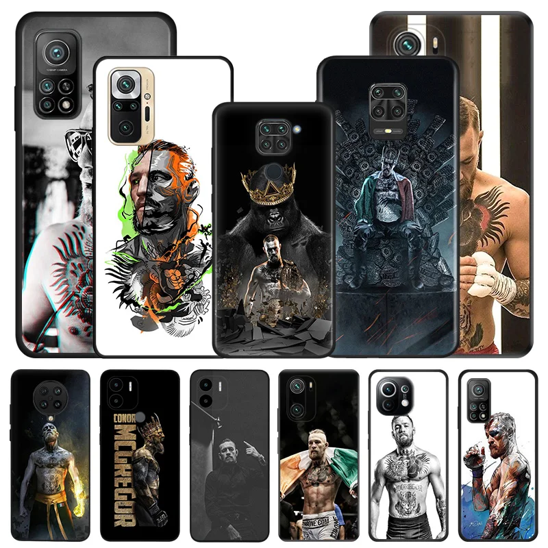 Custodie Per Telefoni Per Redmi K60E K40S K50Gaming Note 8 8T 7 Xiaomi Mi 10 10T 11 Lite 5G 11T Conor Mcgregor Cover Antigoccia Morbida Nera