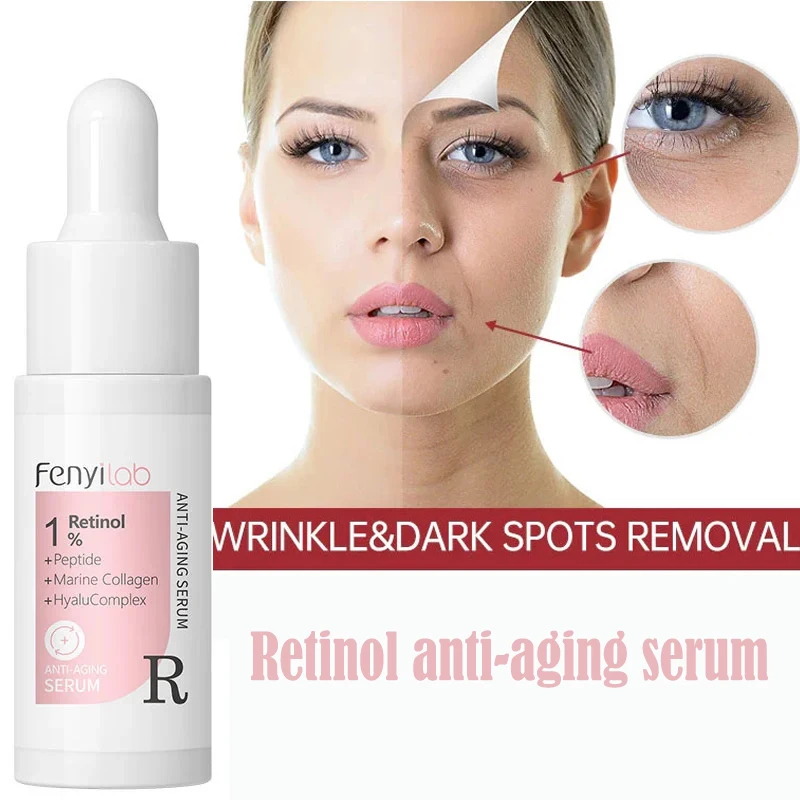 

Retinol Facial Serum Dark Spots Removal Pigmentation Pore Shrinkage Anti-Wrinkle Face Serum Firmer Hydration Collagen Skin Care