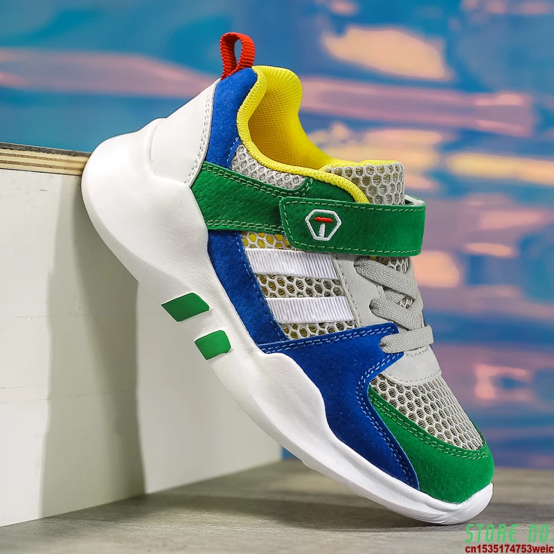 

Summer Kids Shoes Lightweight New Style Single Net Boys Girls Mesh Tennis Hollow Net Children Shoes Toddler School Sneakers Flat