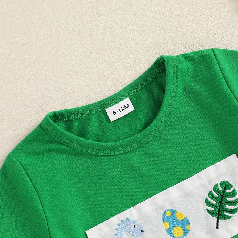Dino Tee & Striped Shorts Set 2