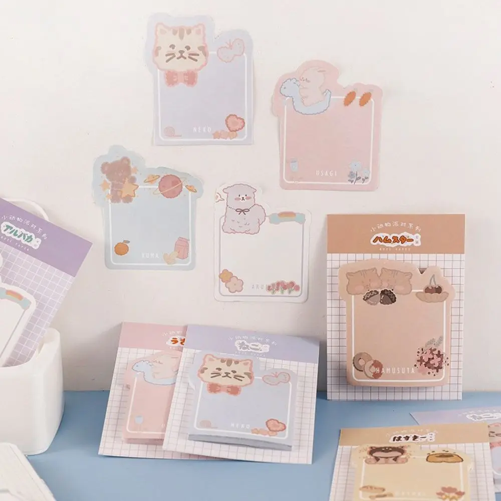 

Creative Cute Student Stationery School Supplies Scrapbooking Animal Series Memo Pad Message Sticker Message Notes Label Paper