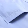 Plus Size Men Dress Shirts Short Sleeve Slim Fit Solid Striped Business Formal White Man Shirt Male Social Casual Clothing 4