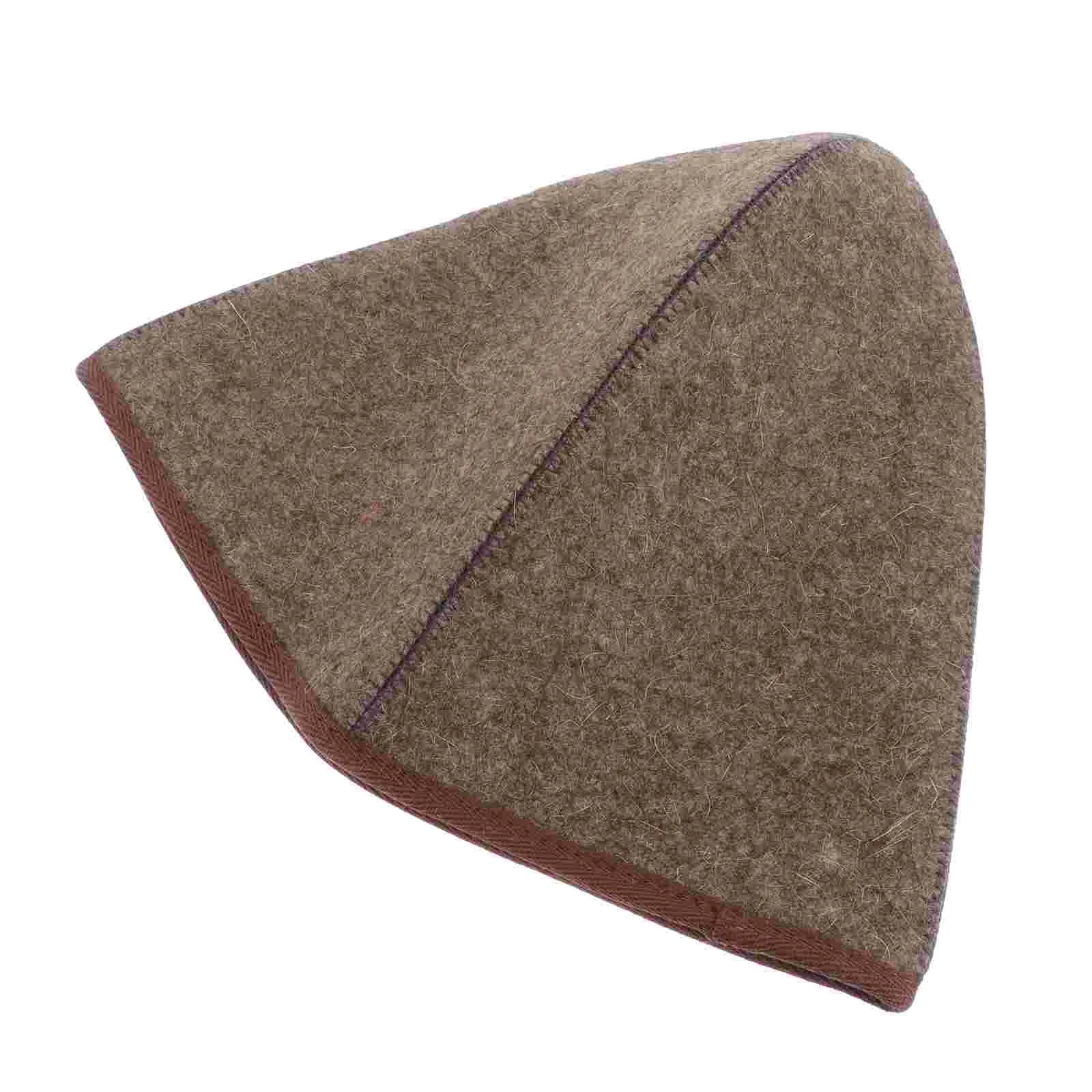 

Felt Sauna Hat Bathing Portable Thickened Hair Bonnet Comfortable Showering Bathroom Supply