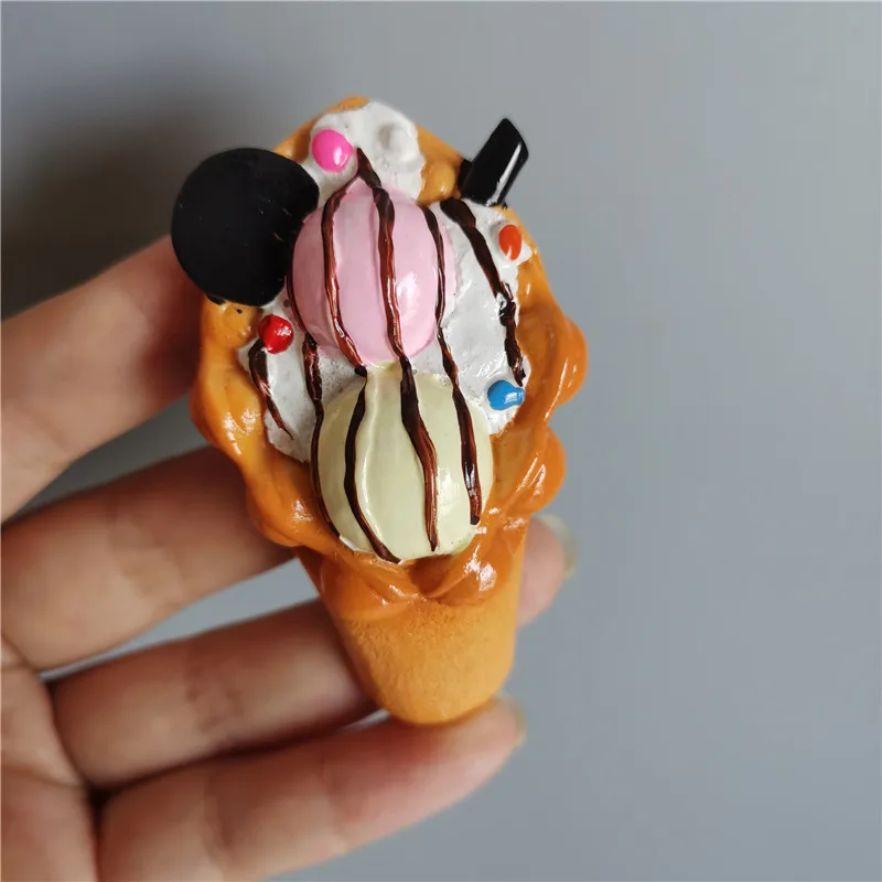 Charming 3D Resin Ice Cream Cone Refrigerator Magnet
