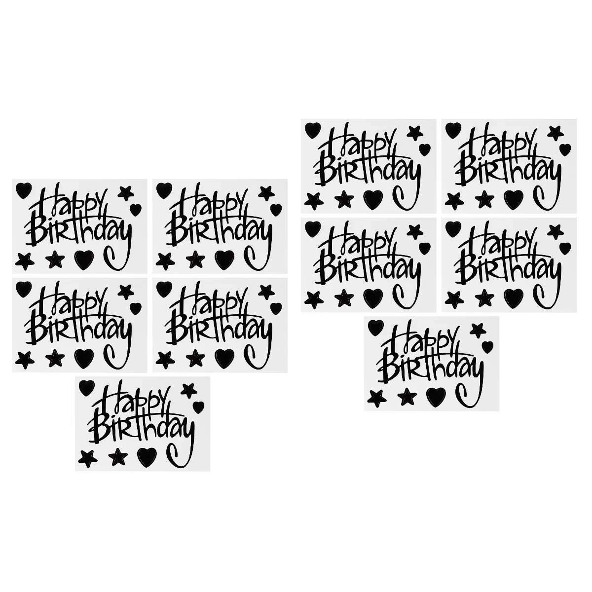 

10 Pcs Happy Birthday Stickers Decorative Balloon Letter Wall Adornment Plastic Decal Child Clear Balloons