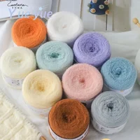 Milk Mousse Yarn, 4 Strands of Cotton Candy Continuous Thread, Cloud Super Soft Skin Friendly Scarf Hat Handmade DIY Yarn Ball 2
