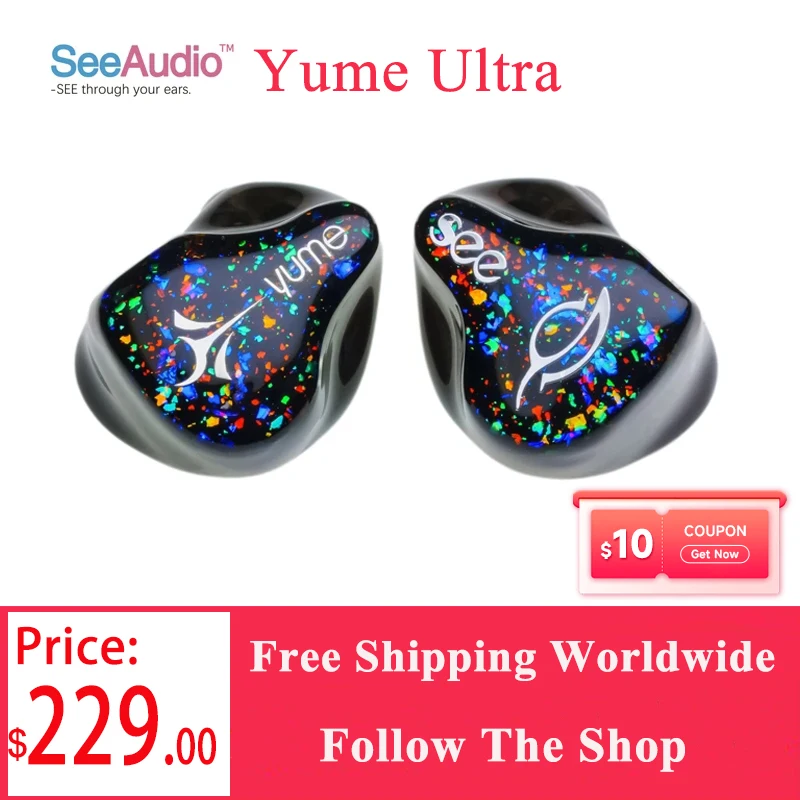 

Angelears& Seeaudio Yume Ultra 1DD+2BA In-Ear Monitors IEM Earphones Earbuds 2pin 0.78mm Hifi Headphone with Detachable Cable