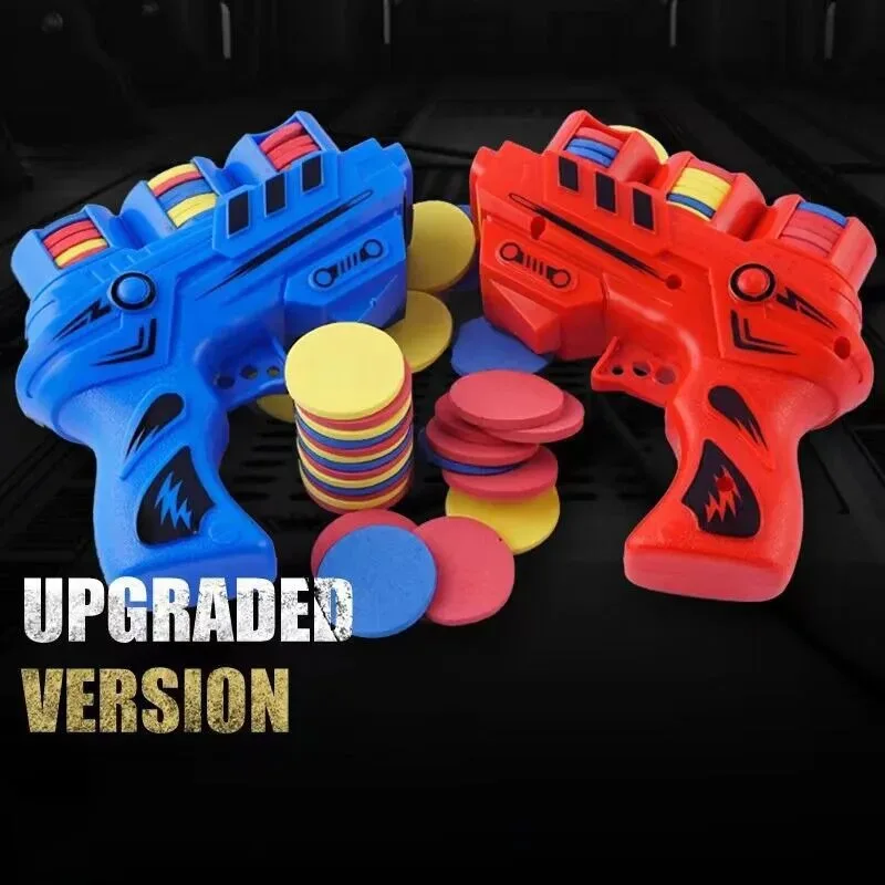 25 Round EVA Soft Bullet Flying Disc Gun Children's Outdoor Game Interactive Toy Gun Fun Catapult Flying Disc Sports Safety Toy