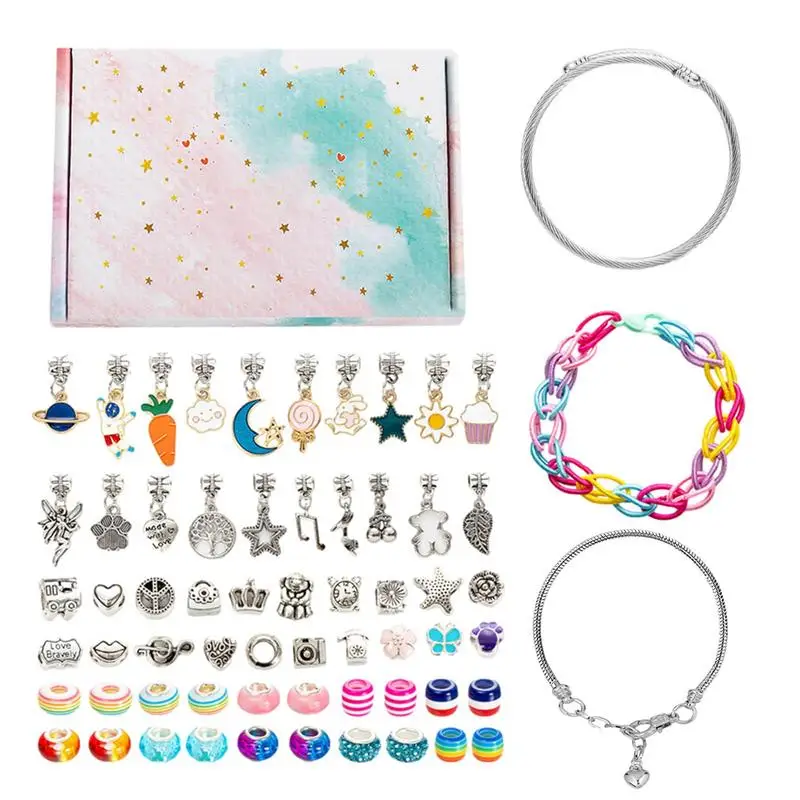 

KidsJewelry Making Kits 112PCS Necklace Crafts Kit With Colorful Accessories DIY Jewelry Toy For Keychain Rings Earrings