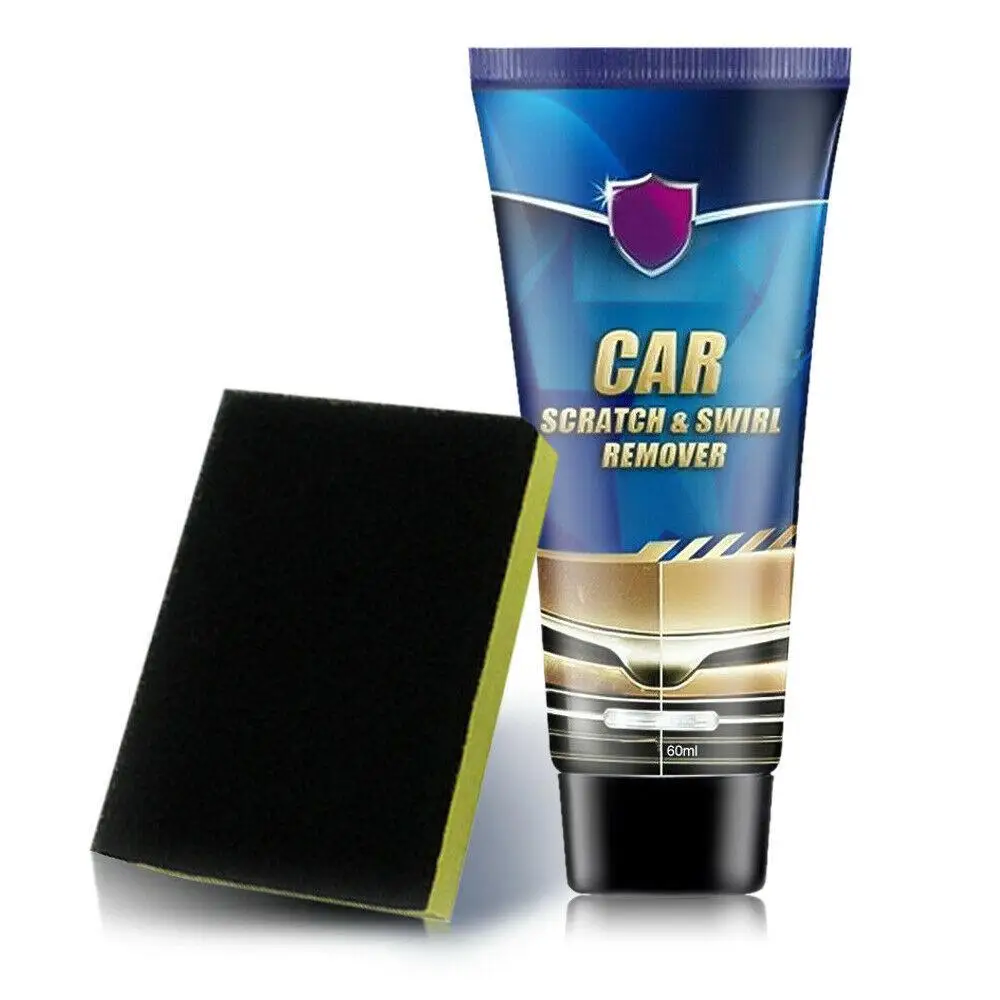 2 Pz/Set 60Ml Di Cera Lucidante Per Riparazione Graffi Per Auto + Spazzola In Spugna Set Di Manutenzione Dell'Automobile Dropship