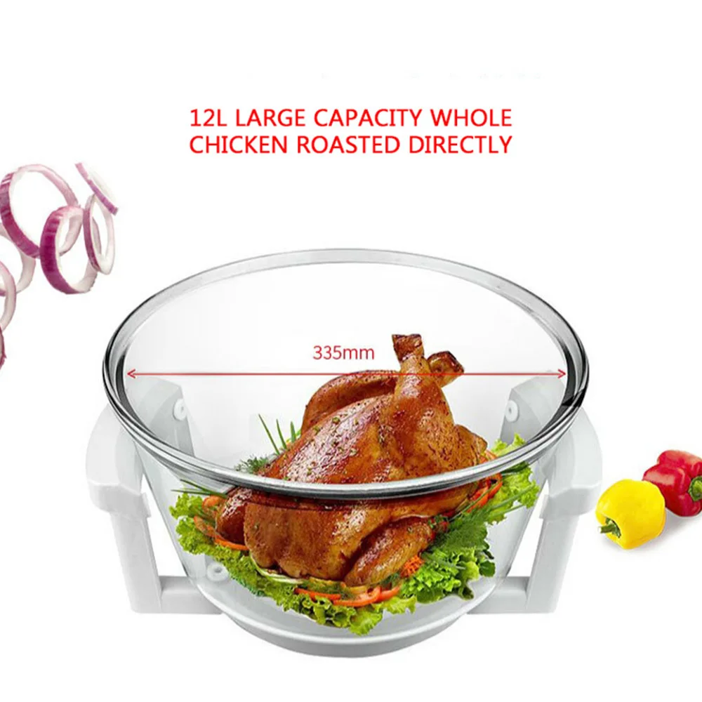 220V Large-capacity Household Electric Air Fryer Visualized and Smoke-free Roasted Whole Chicken