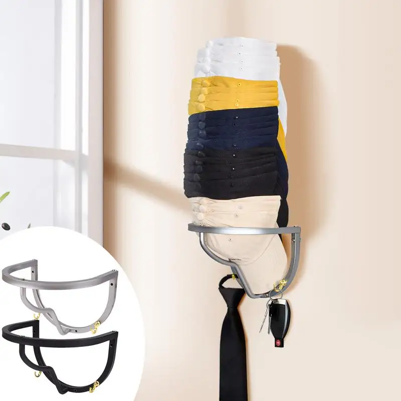 

Hat Rack for Wall Organizer Rack Clothes Coat Hat Towel Hanger Aluminum Alloy Waterproof Cap Holder Hat Organizer Wall Racks
