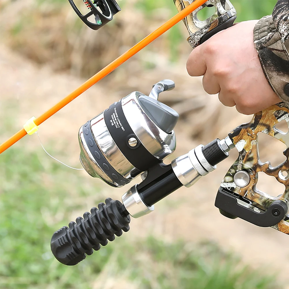 MILAEM Tiro con L'Arco Arco Composto e frecce Set Palla d'Acciaio Doppio Uso 50lbs Pesca con L'Arco Arco da Caccia per Adulti (Nero