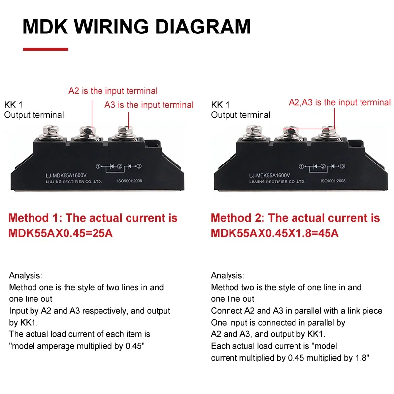 MDK PV Anti Diode MDK200A1600V Photovoltaic Inverter Solar Energy Accessories For PV Junction Box DC Cabinet