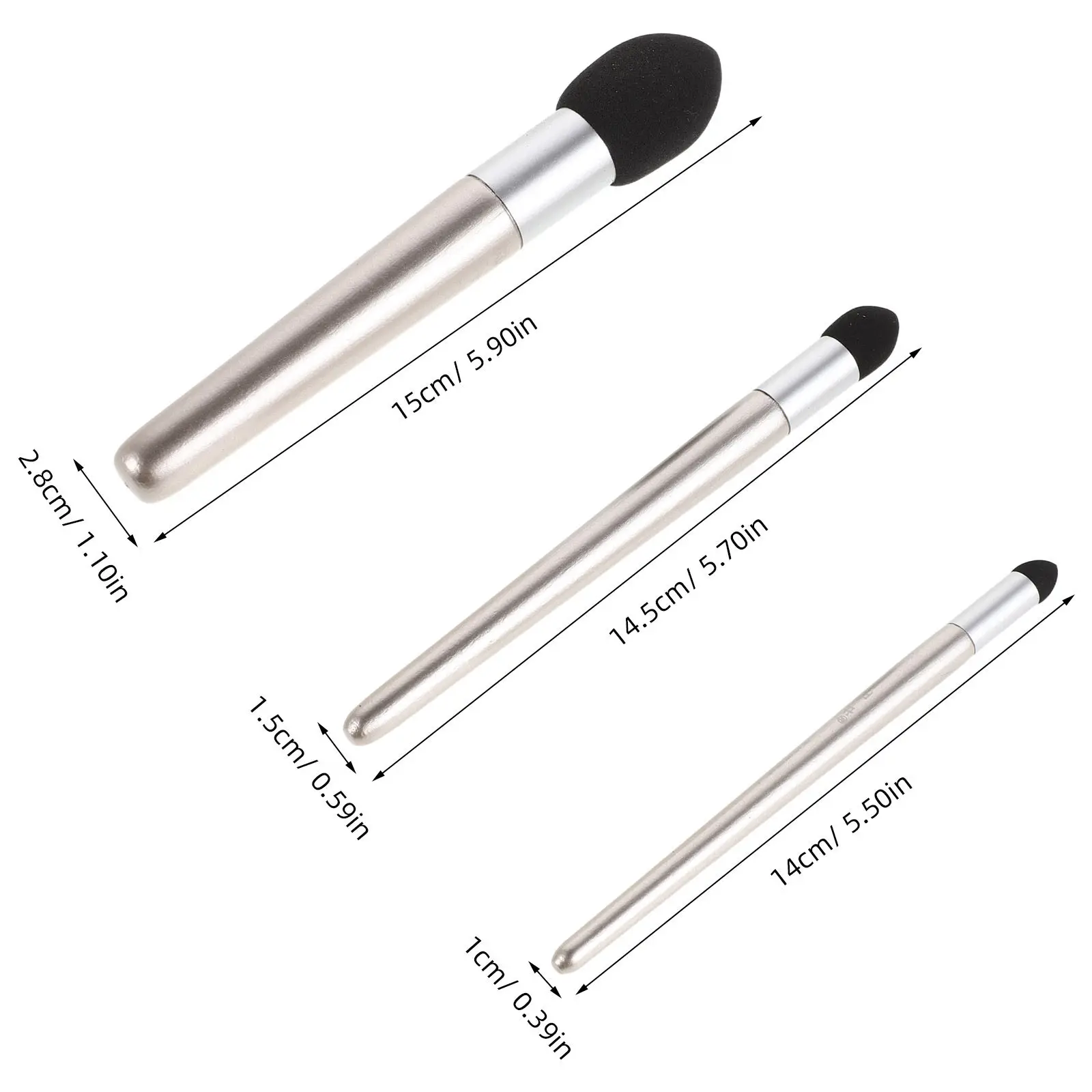 3Pcs 아티스트 블렌딩 스펀지 펜 스케치 블렌딩 스텀프 소프트 스펀지 드로잉 도구 연필 수채화용 원활한 색상 혼합