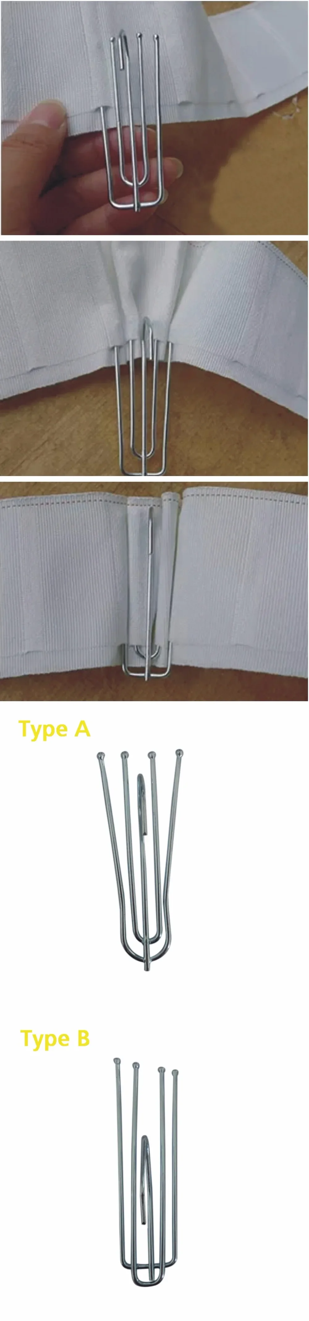25 Pcs High Quality Curtains Hooks Use with Tape Curtain Accessories