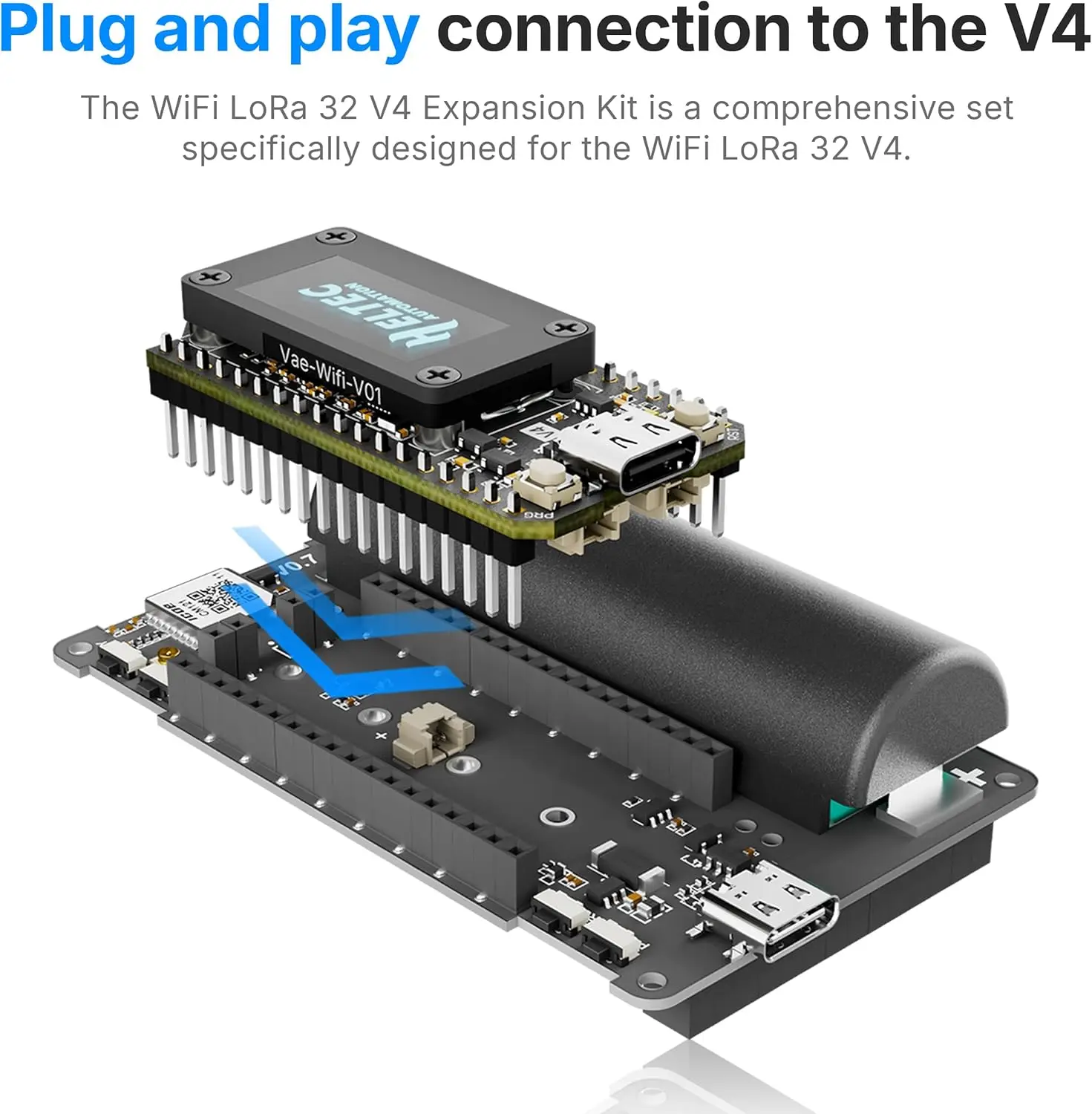 Heltec ESP32 LoRa V4 개발 보드 터치 스크린 확장 키트 ESP32 S3 SX1262 칩은 Meshtastic IoT용 WiFi 블루투스 지원