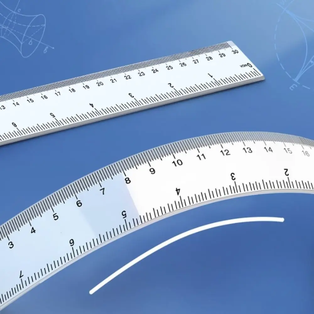 Drawing Tool 15cm 20cm 30cm 40cm Straight Ruler Multifunction Transparent Measuring Ruler Plastic Drawing School
