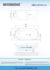 59 Acrylic Freestanding Bathtub Contemporary Soaking Tub with Brushed Nickel Overflow and Drain White Anti slip design 6