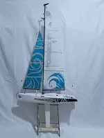 Remote-Controlled Sailboat Haishen 650 4-Channel Sailboat Model 2.4g Fiberglass Boat Rc Racing Sailboat Kid's Outdoor Toy Gift 2