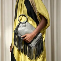 Pochette à franges vintage et personnalisée pour femme, sac à main tendance style streetwear Y2K 3