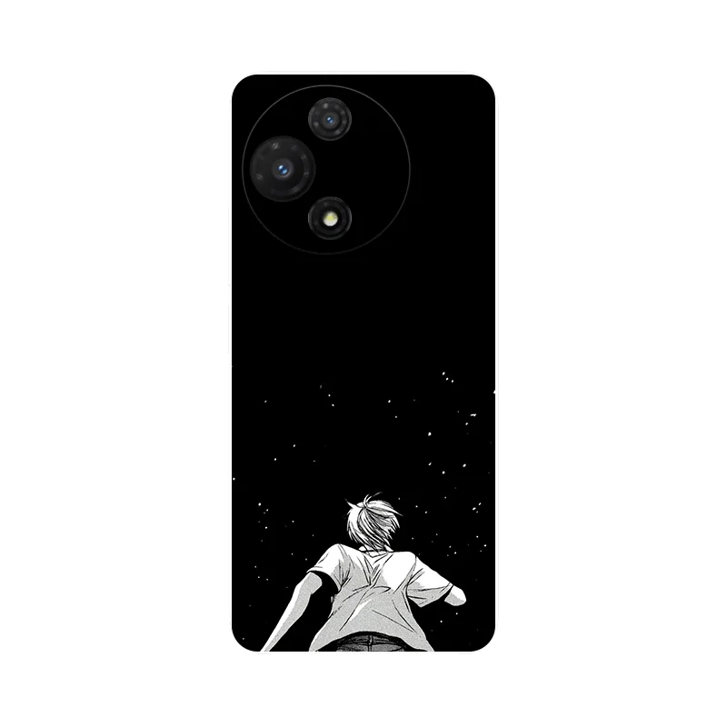 Silicone Soft Cover with Floral Panda Design - TPU Protective Phone Case in Blue