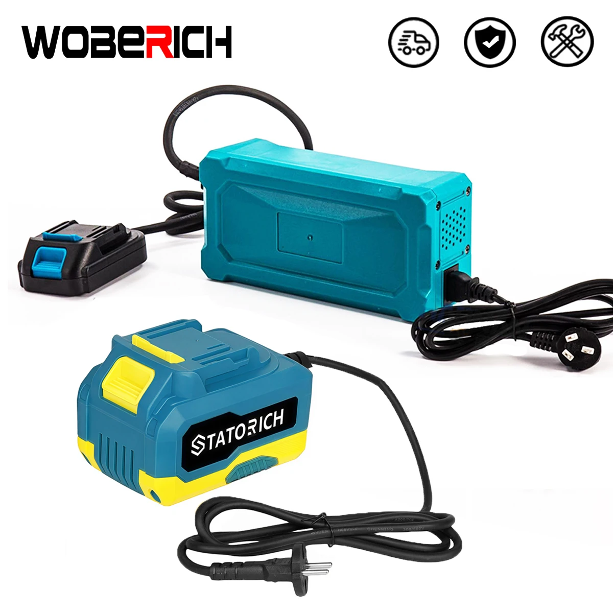 WOBERICH DC Power Adapter 20V 40A 55A Makita Compatible Electric Tools Interface 18V for Power Tools, high power 20V output 40A 55A stable DC performance Makita compatible electric tools interface reliable operation