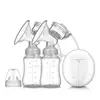 New Electric Double Breast Pump USB BPA Free Breast Pumps Baby Breast Feeding With Nursing Pads and Breast Milk Storage Gift Set 1