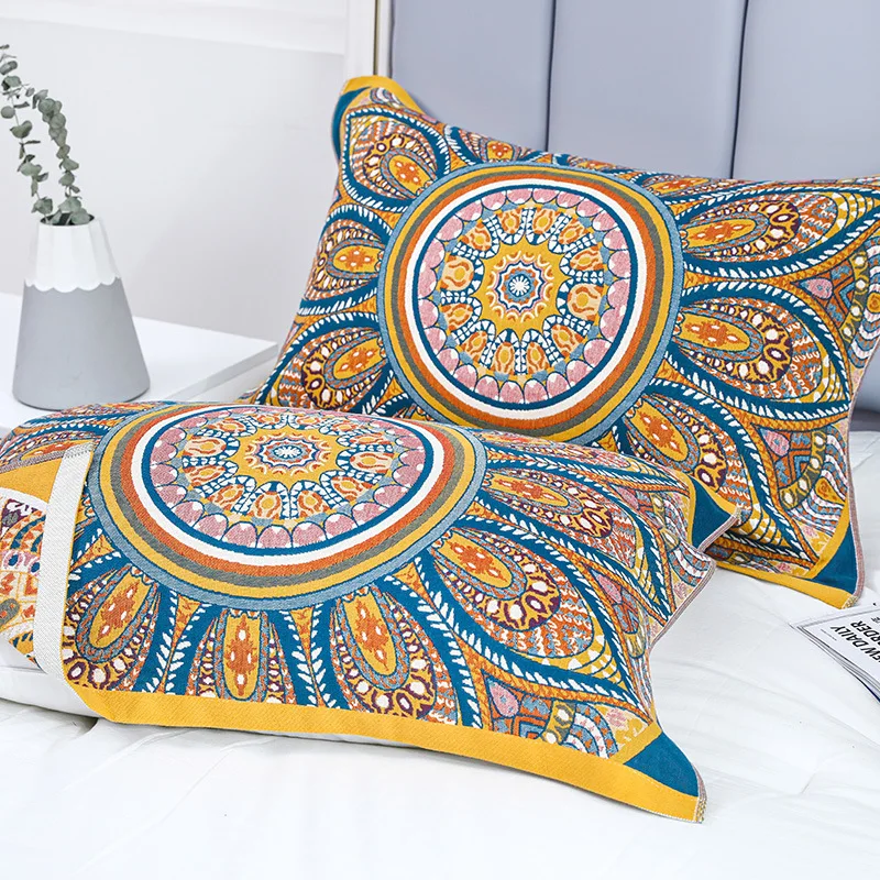 Cotton Pillow Towel Pillow Case Flower Pillow 52 75 Cotton Yarn