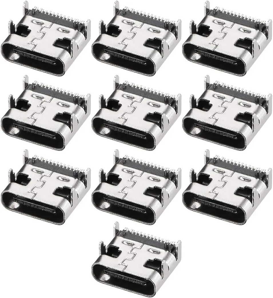 

PCB USB Connector Type-C 3.1 16Pin Female Jack Fast Charging Socket 10Pcs