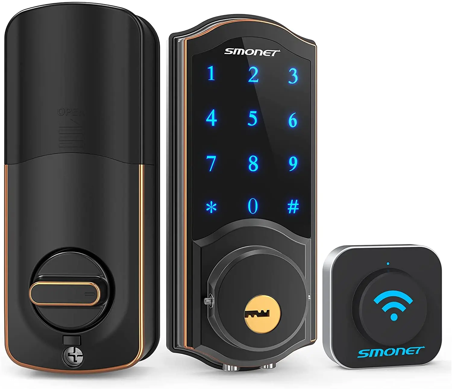 WiFi Door Lock,SMONET Remote Control Smart