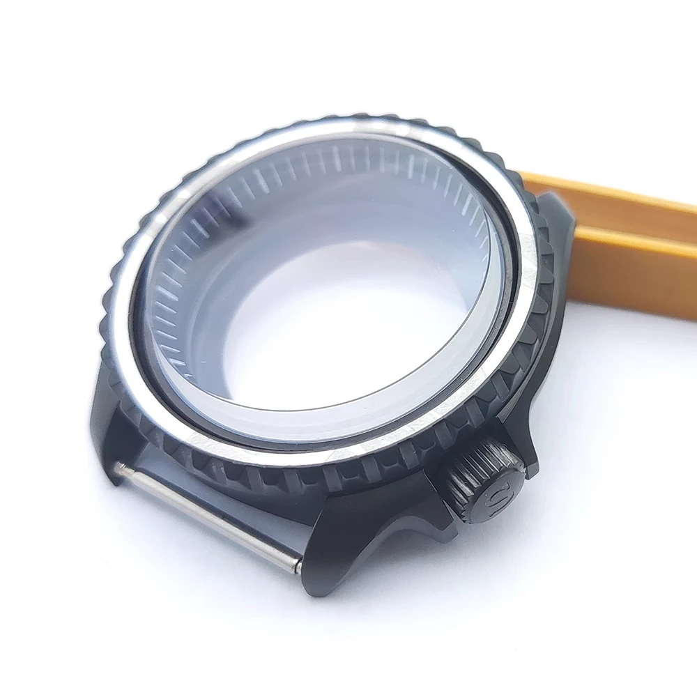 

NEW Upgraded Thickened Double-Layer Sapphire Glass Watch Case, S Crown 42mm Stainless Steel Case for NH35 NH36 Movement SKX007