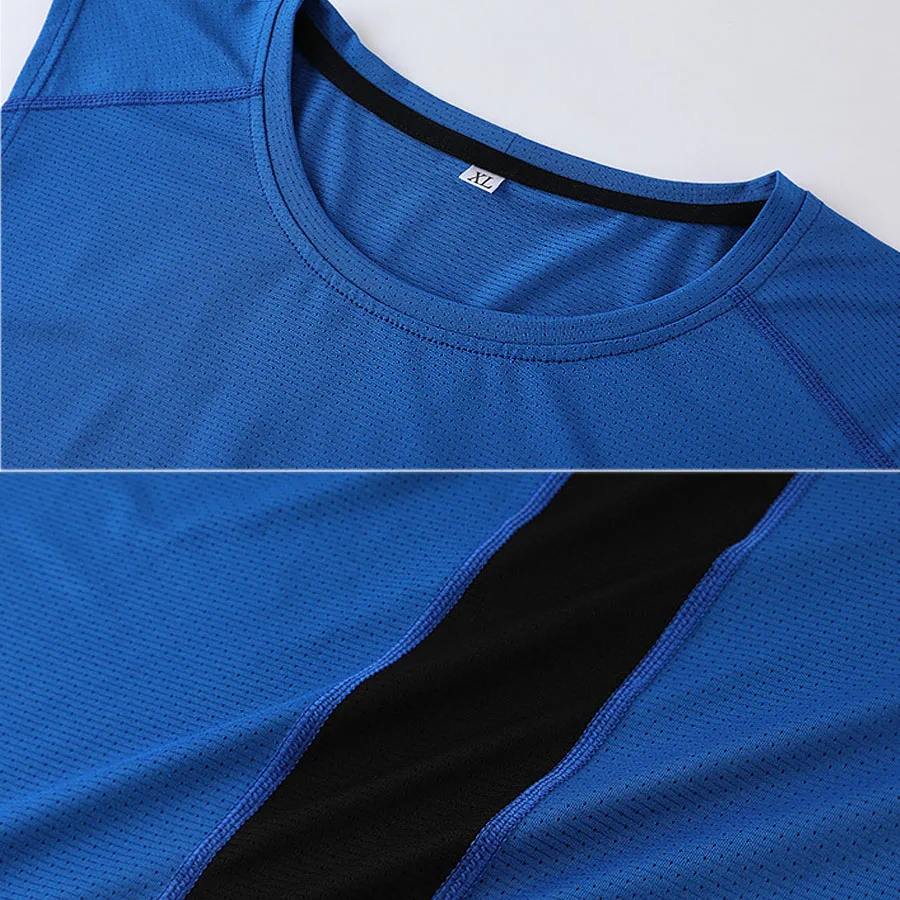 Thin and Cool Summer Marathon Quick-Dry Sports Vest Outdoor Running Training Sleeveless Vest Men'S Breathable Fitness T-Shirt
