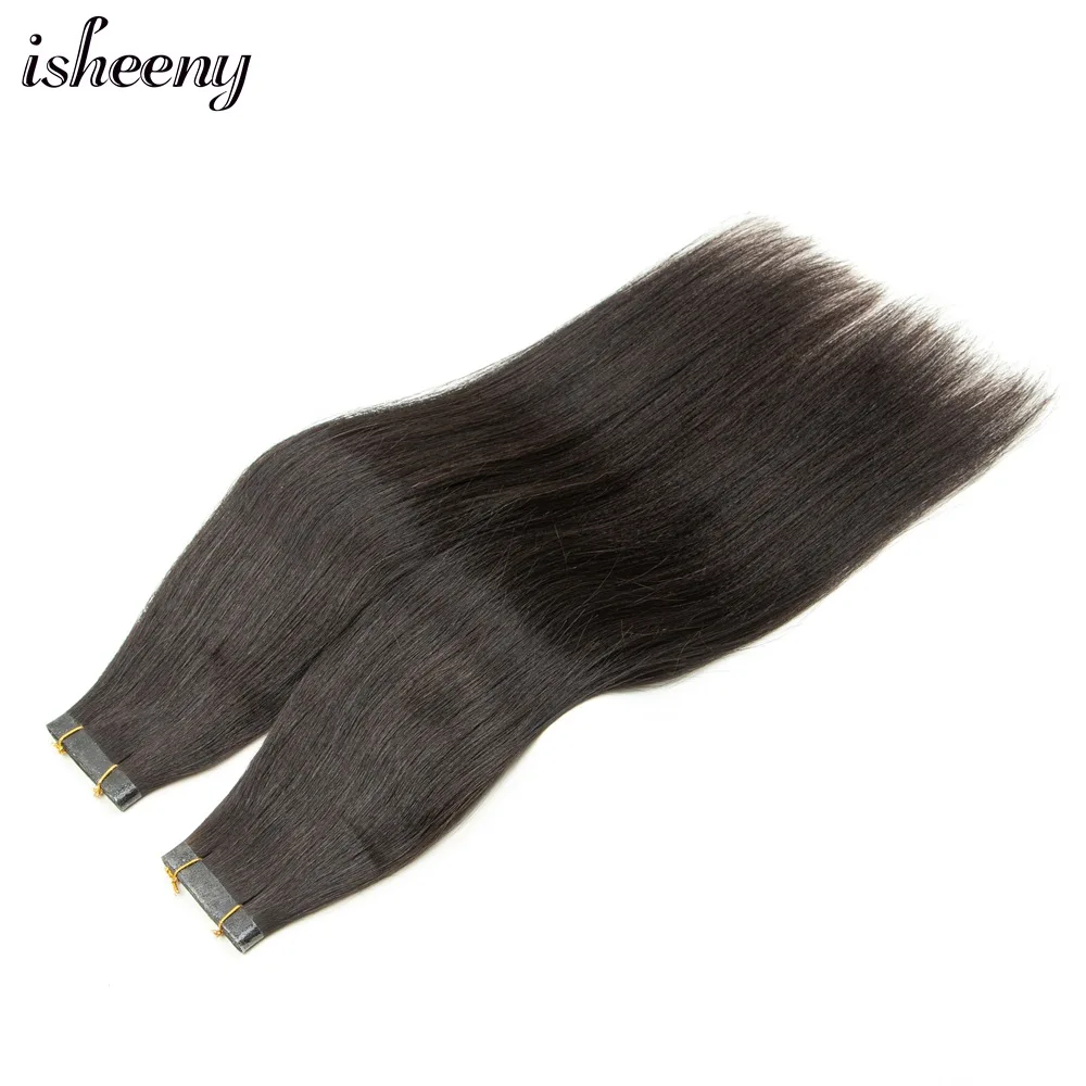 Human Hair Extensions Hair Extensions PU Skin Weft Human Hair 40-50g Long