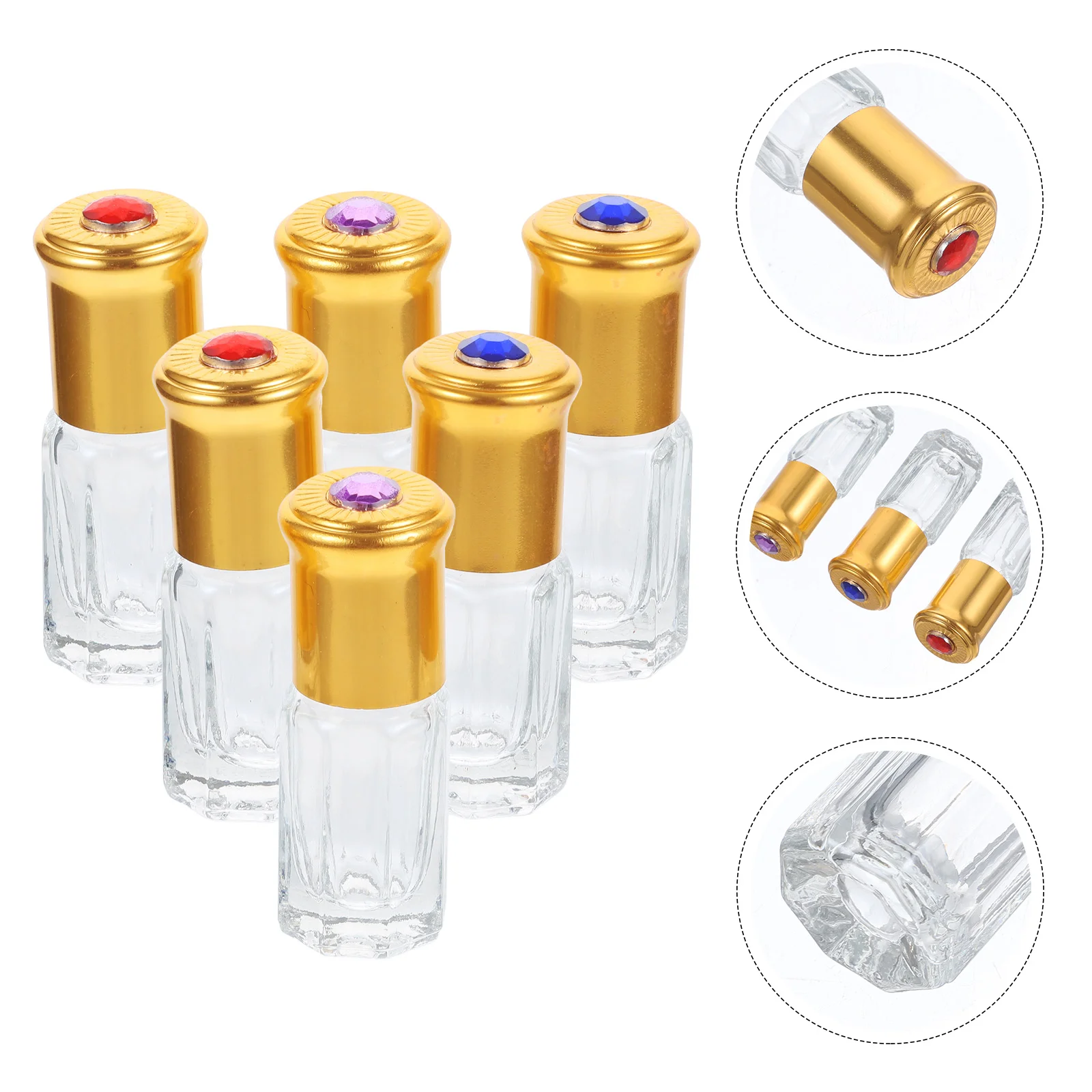 

10 Pcs Vial 3ml Roll-on Applicator Small Roller Bottles for Essential Oils Glass Useful