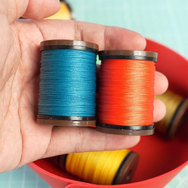 New 0.6mm Round Waxed Thread for Leather Craft Sewing Polyester