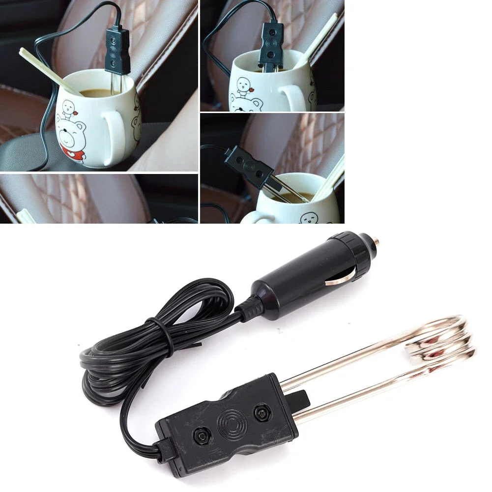 Car Immersion Heater Bakelite Black Water Coffee Convenient Cup Delicate Element Kettle Exquisite 120W immersion heater