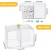 Qtip Holder Dispenser  Clear Bathroom Organizer Jar  Swab/Pad/Ball Holder Container Cosmetics Storage Boxes for Vanity 3