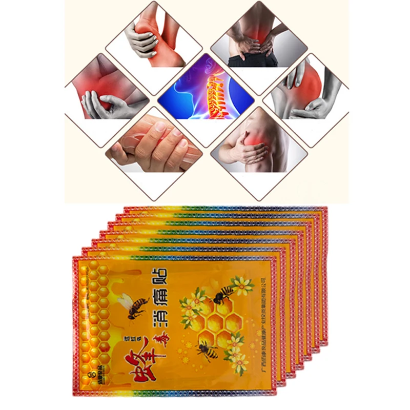 Chinese Bee Pain Relief Patch Medical Cold Compress Plaster Body Back Arthritis Neck Muscle Shoulder Treat Stickers 40/80/120pcs pain relief patch