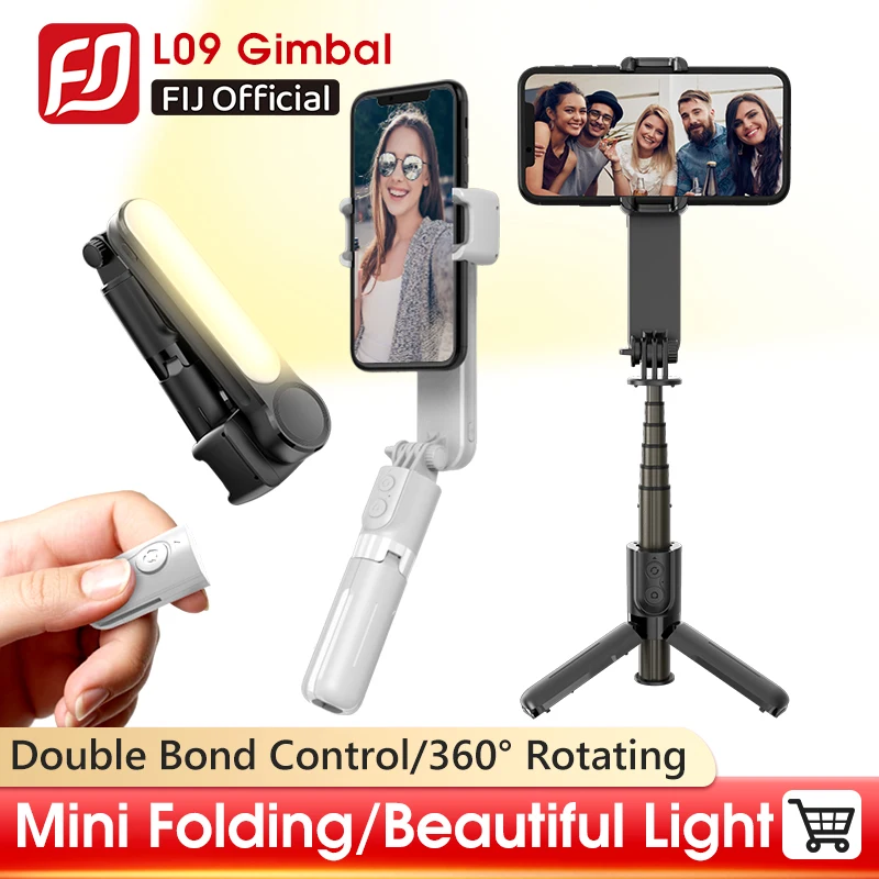 L09 Gimbal Stabilizer With Fill Light Bluetooth Remote Automatic