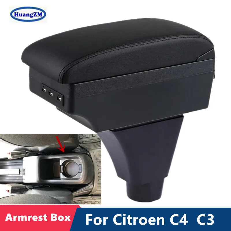 WCEECE Auto Armlehne Box Kissen, für Citroen C5/C6/C4L/C3-XR