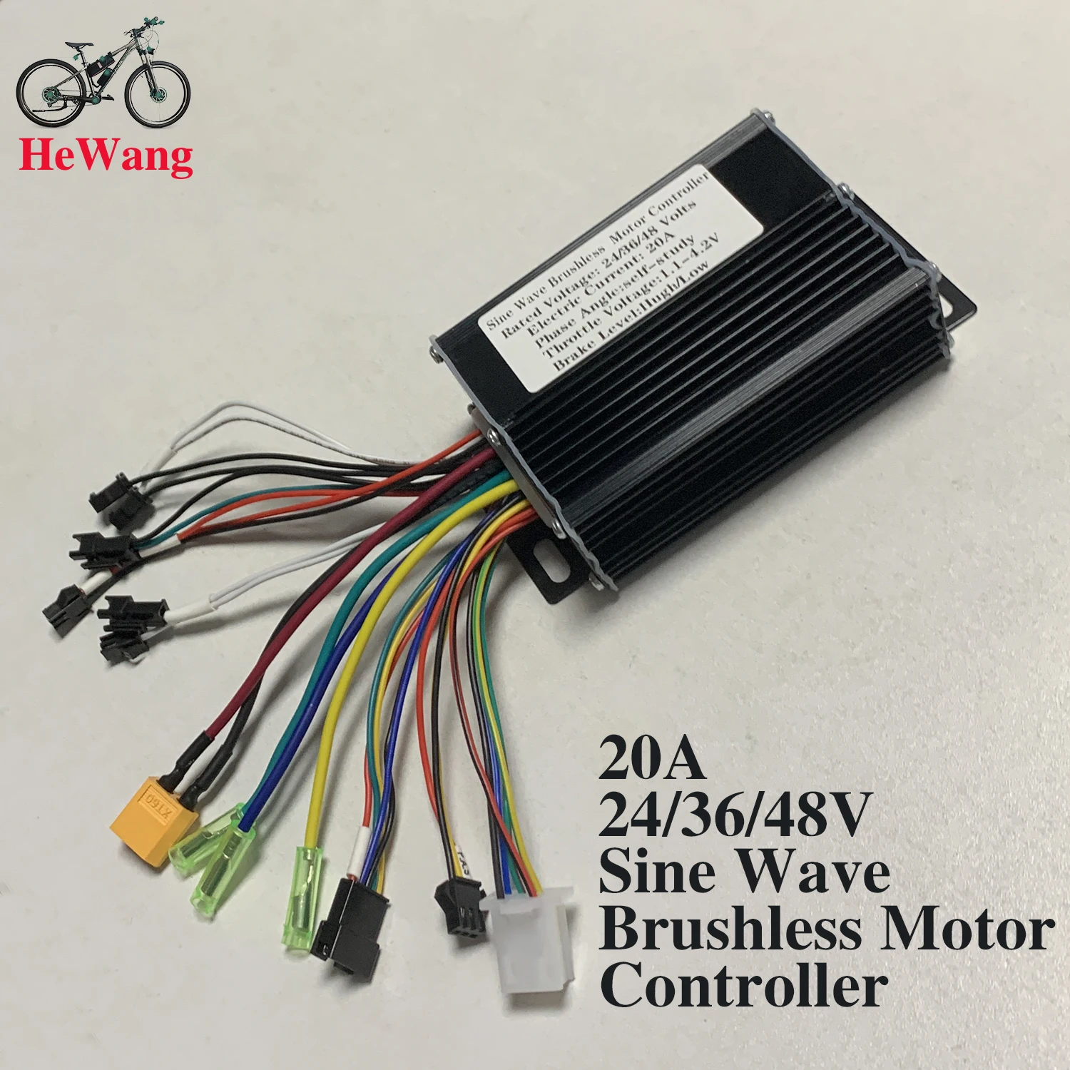E-bicycle 24V 36V 48V 20A 350W 500W brushless motor sine wave 3-mode controller