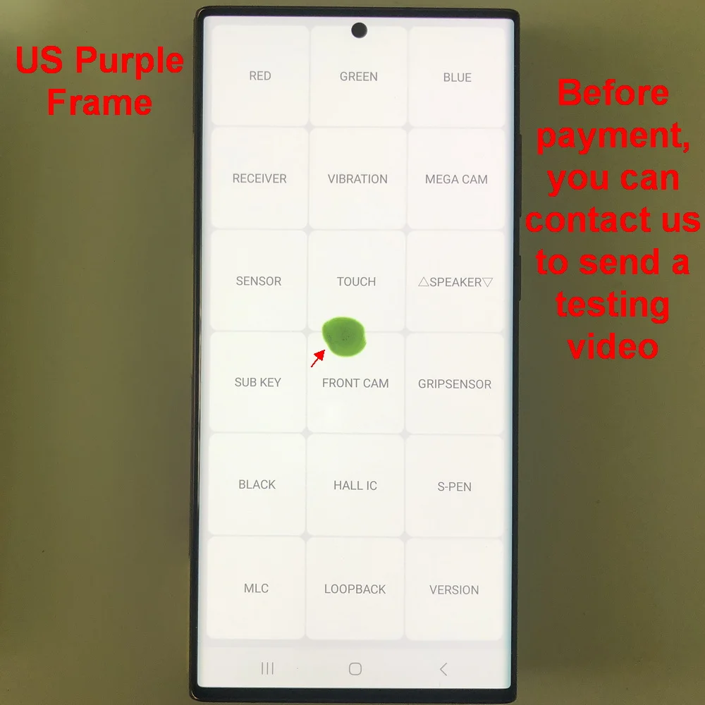 Super AMOLED For Samsung Galaxy S22 Ultra LCD S908 S908B Screen Display Touch Screen Digitizer With defects screen testing lcd display replacement