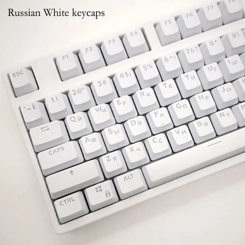 Teclado Mecânico para Jogos Interruptor Cereja mx Perfil Oem Abs Keycap Personalizado Faça Você Mesmo Russo Coreano Retroiluminado 104 Chaves - Imagem 4
