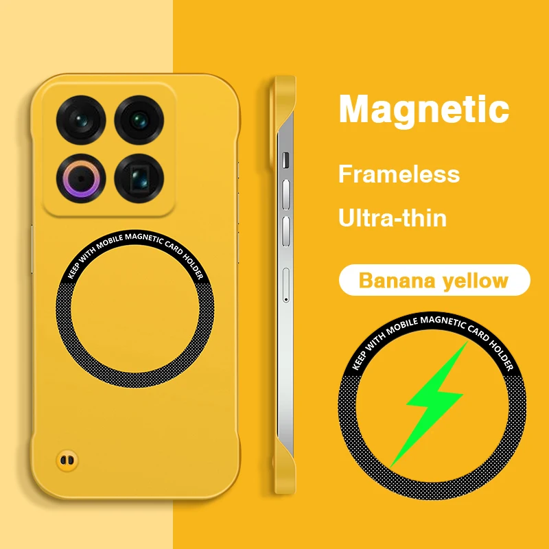Ultra Thin Magnetic Anti-Fingerprint Frameless Phone Case - Luxury Lightweight Hard Back Cover