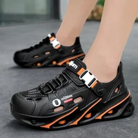 Sandales d'extérieur pour hommes, pantoufles de Sport, diapositives de plage, sabots respirants, chaussures de jardin décontractées, antidérapantes, sandales d'extérieur pour randonnée 4